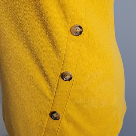 NAIF WOMENS  GOLDEN YELLOW SHORT SLEEVE TOP - Picture 2 of 11